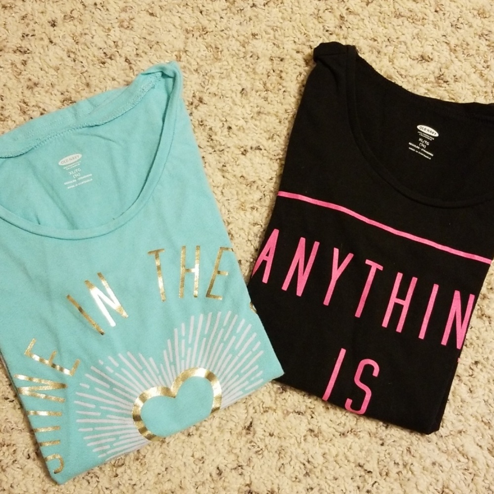 Girls 2 Old Navy Shirts Top Size XL 14